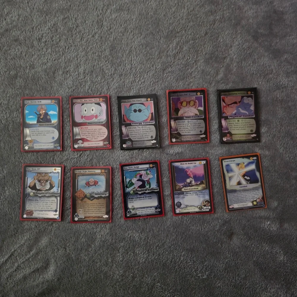 Dragon Ball Z TCG Card Lot 10pc Score Foil Holo Blue Swift Dodge Ki Build Up